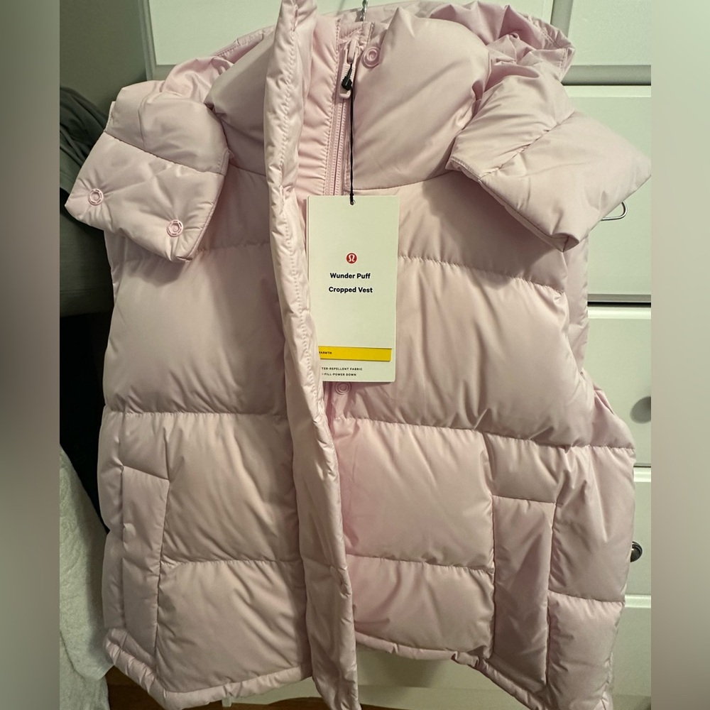 Lululemon Athletica Wunder Puff Cropped Vest Meadowsweet Pink NWT